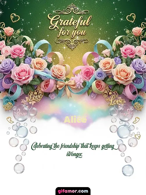 Grateful for you! IV Alice