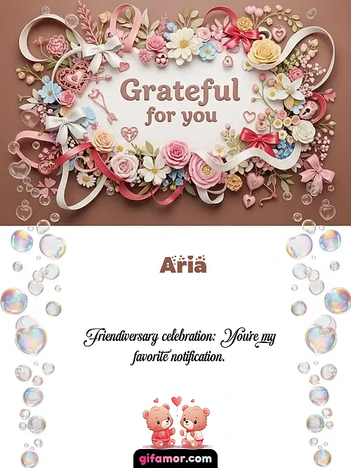 Grateful for you Aria