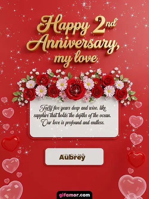 Happy 2st anniversary, my love I Aubrey