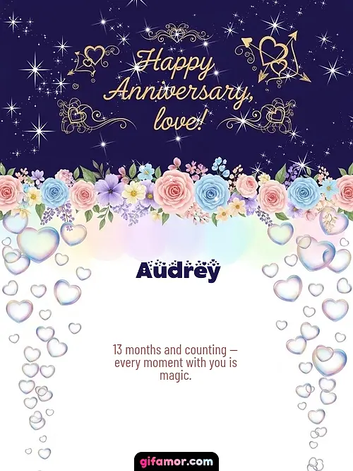 Happy anniversary, love! Audrey