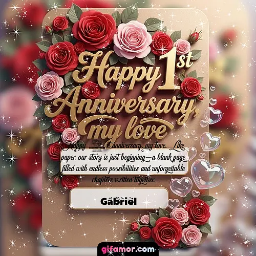 Happy 1st anniversary, my love V Gabriel