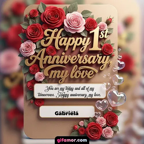 Happy 1st anniversary, my love V Gabriela