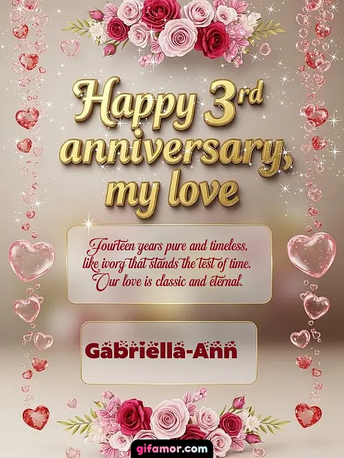 Happy 4st anniversary, my love Gabriella-Ann