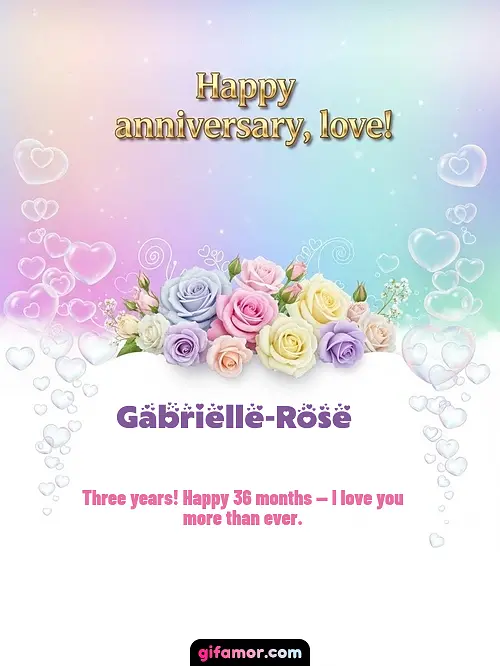 Happy anniversary, love! III Gabrielle-Rose