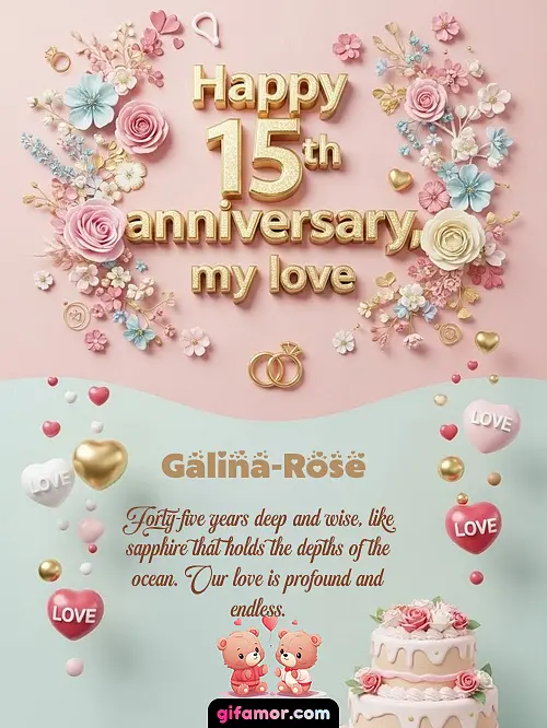 Happy 15th anniversary, my love Galina-Rose