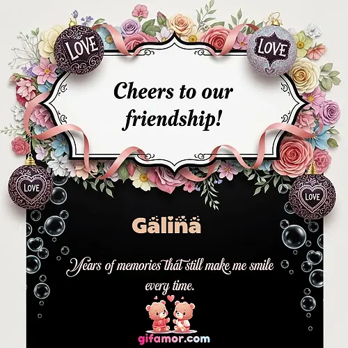 Cheers to our friendship!  VI Galina