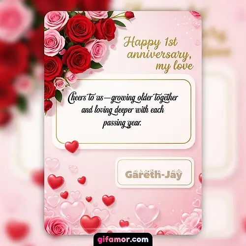 Happy 1st anniversary, my love Gareth-Jay