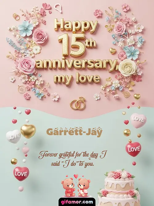 Happy 15th anniversary, my love Garrett-Jay