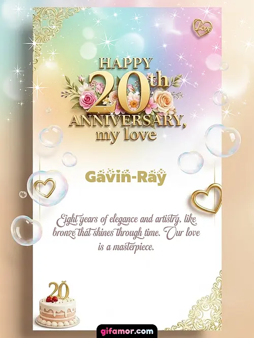 Happy 20th anniversary, my love Gavin-Ray