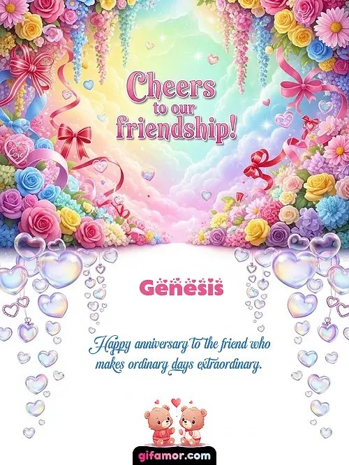 Cheers to our friendship! I Genesis