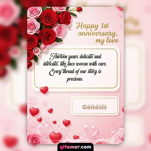 Happy 1st anniversary, my love Genesis