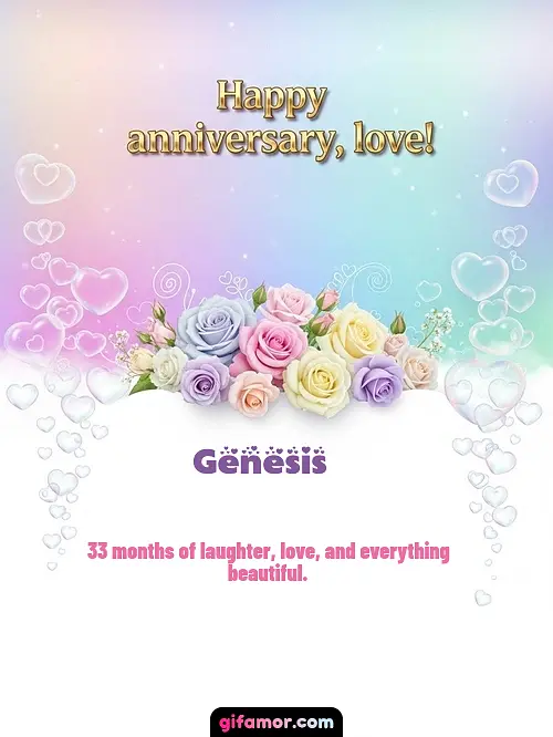 Happy anniversary, love! III Genesis