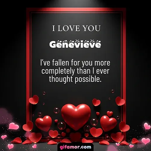 I love you I Genevieve