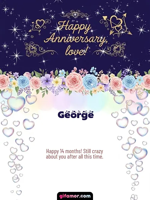Happy anniversary, love! George