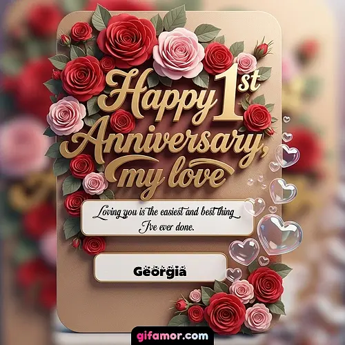 Happy 1st anniversary, my love V Georgia