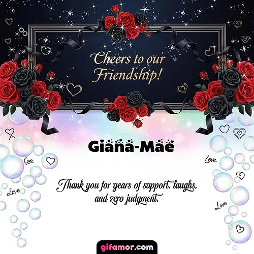 Cheers to our friendship!  V Giana-Mae