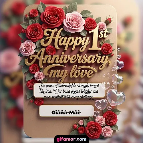Happy 1st anniversary, my love V Giana-Mae