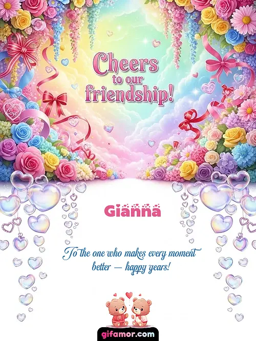 Cheers to our friendship! I Gianna