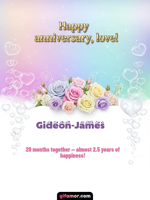 Happy anniversary, love! III Gideon-James