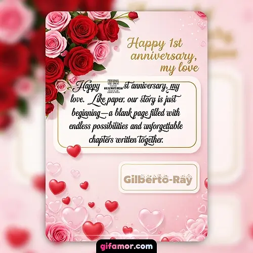Happy 1st anniversary, my love Gilberto-Ray