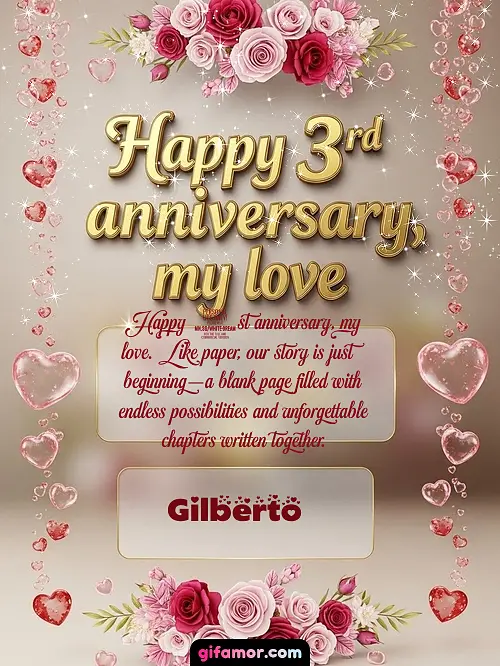 Happy 4st anniversary, my love Gilberto