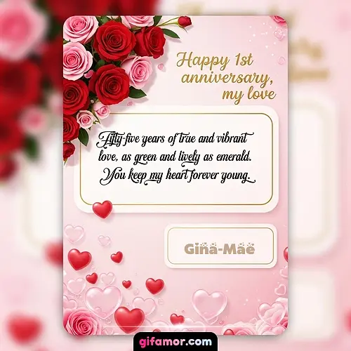 Happy 1st anniversary, my love Gina-Mae