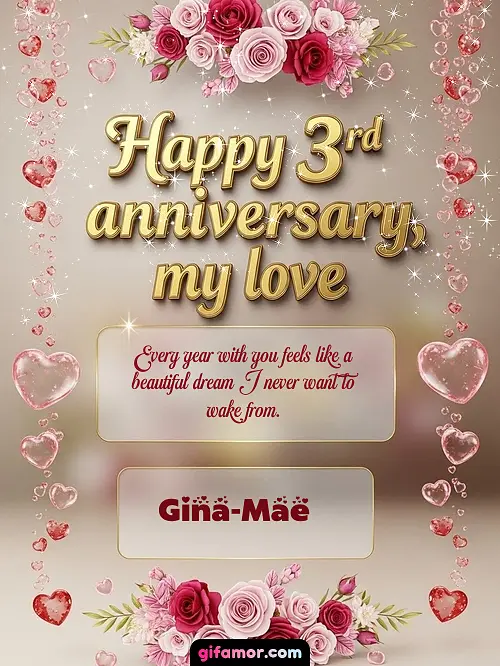 Happy 4st anniversary, my love Gina-Mae
