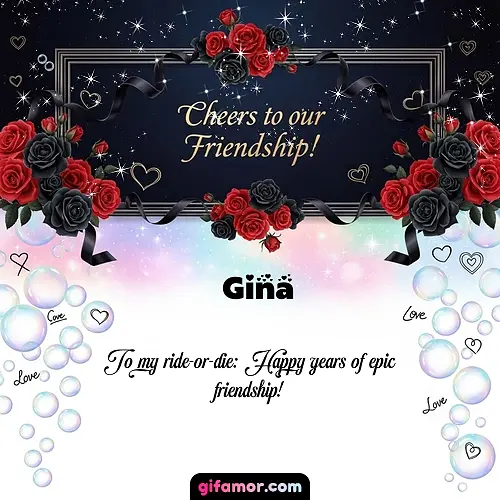 Cheers to our friendship!  V Gina