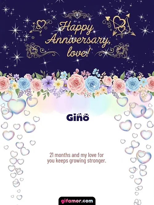 Happy anniversary, love! Gino