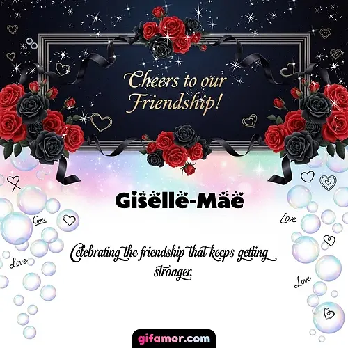 Cheers to our friendship!  V Giselle-Mae