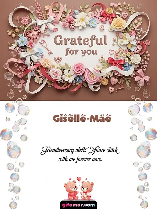 Grateful for you Giselle-Mae