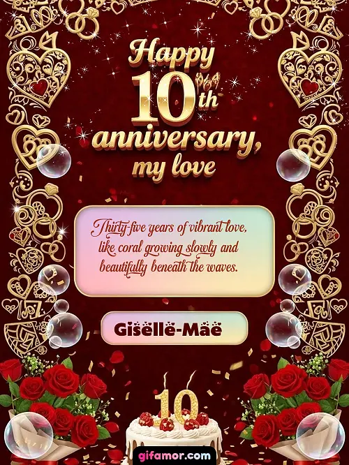 Happy 10th anniversary, my love Giselle-Mae