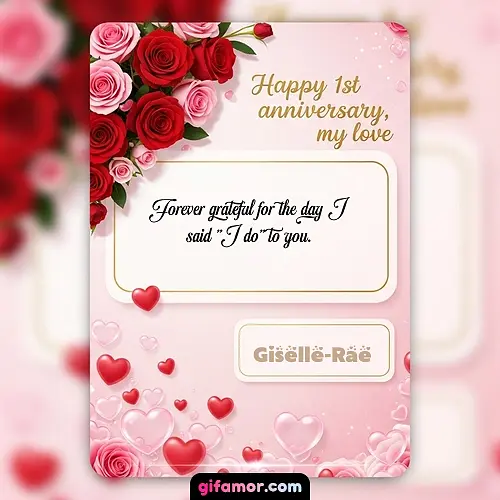 Happy 1st anniversary, my love Giselle-Rae