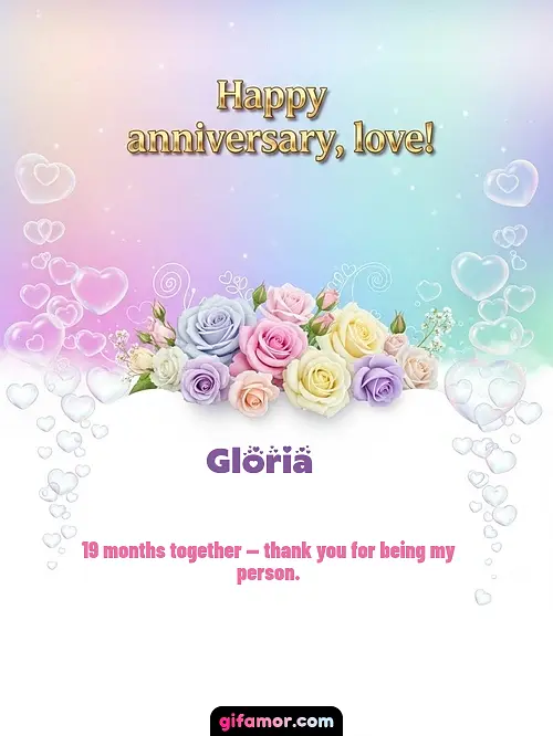 Happy anniversary, love! III Gloria