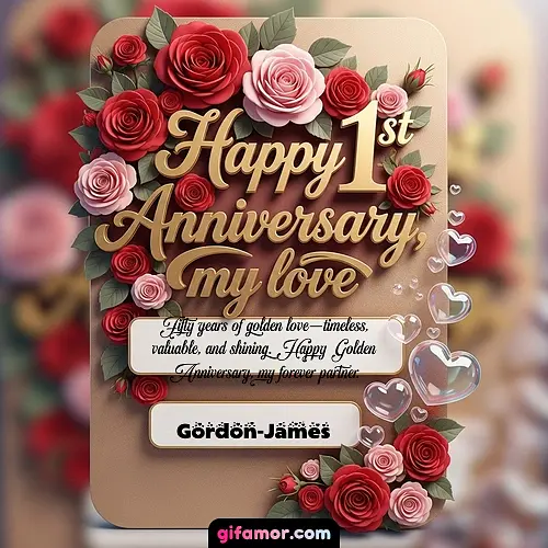 Happy 1st anniversary, my love V Gordon-James