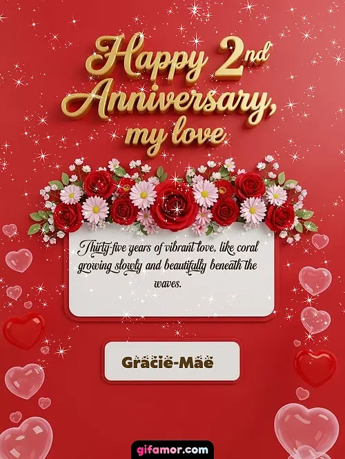 Happy 2st anniversary, my love I Gracie-Mae