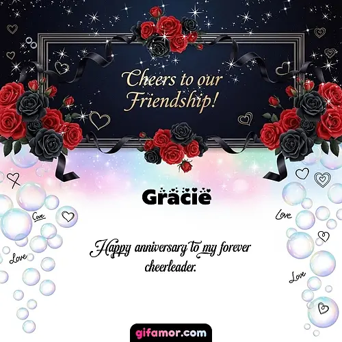Cheers to our friendship!  V Gracie
