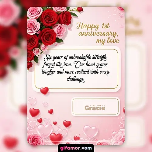 Happy 1st anniversary, my love Gracie