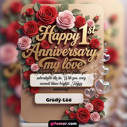 Happy 1st anniversary, my love V Grady-Lee