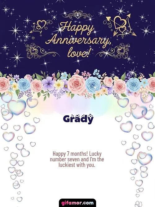 Happy anniversary, love! Grady