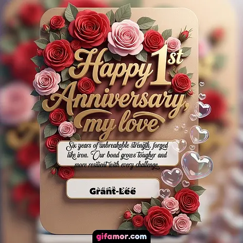 Happy 1st anniversary, my love V Grant-Lee
