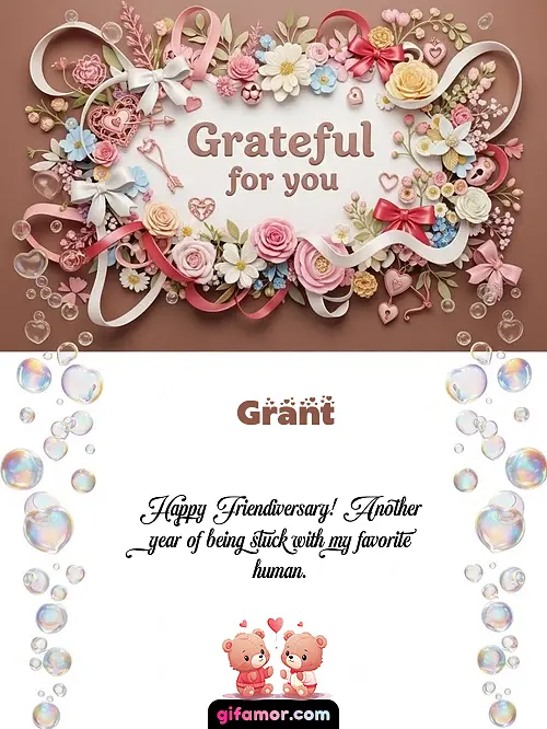 Grateful for you Grant