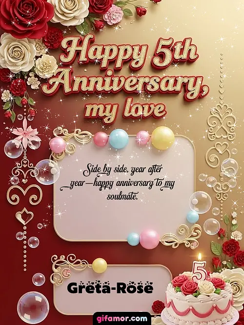 Happy 5st anniversary, my love Greta-Rose