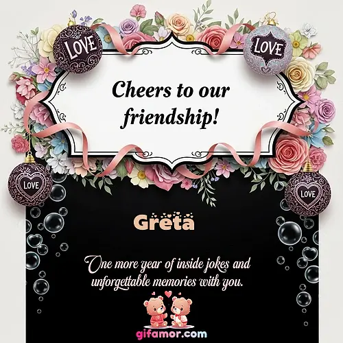 Cheers to our friendship!  VI Greta