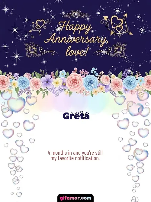 Happy anniversary, love! Greta