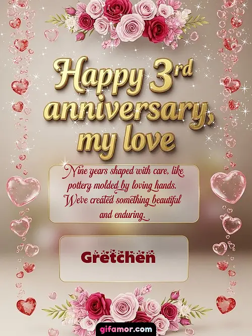Happy 4st anniversary, my love Gretchen