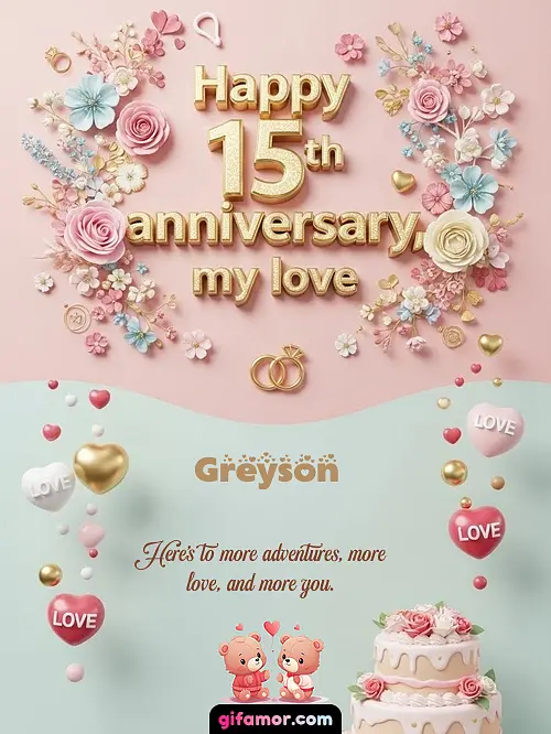 Happy 15th anniversary, my love Greyson