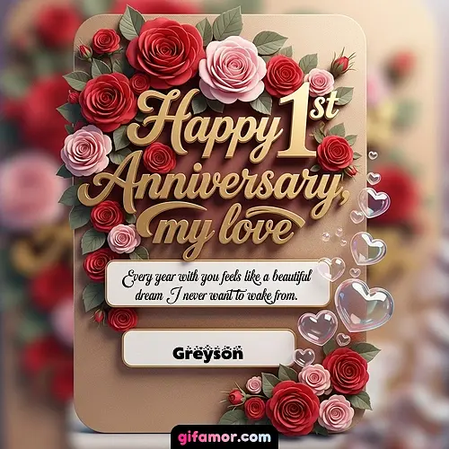 Happy 1st anniversary, my love V Greyson