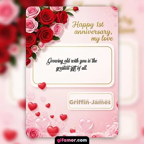 Happy 1st anniversary, my love Griffin-James