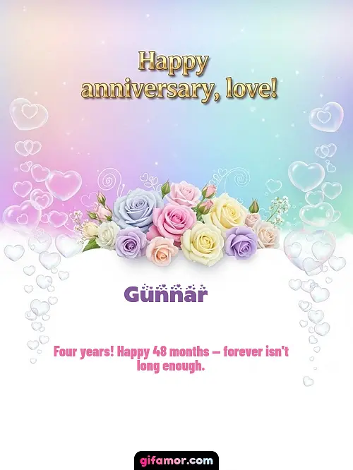 Happy anniversary, love! III Gunnar